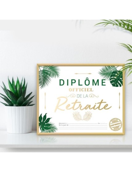 Cadre Diplome Retraite Faites La Fête Cadre diplôme