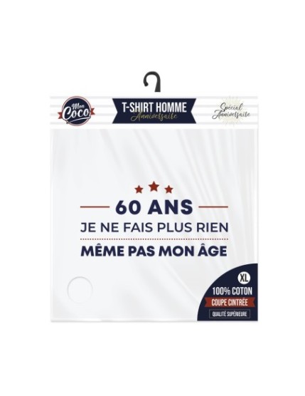 T Shirt 60Ans Meme Pas Mon Age Taille Xl Faites La Fête T shirt