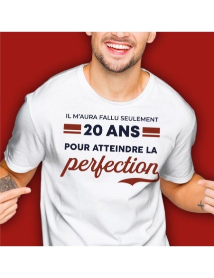 T Shirt 20Ans Perfection Taille M Faites La Fête T shirt