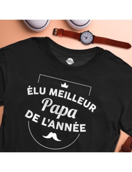 T Shirt Elu Meilleur Papa Taille L Faites La Fête T shirt