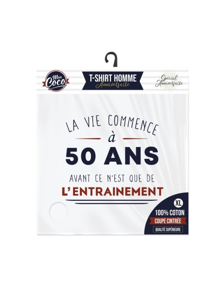 T Shirt 50Ans La Vie Commence Taille Xl