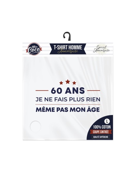 T Shirt 60Ans Meme Pas Mon Age Taille L