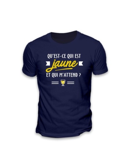 T Shirt ...Est Jaune Taille L Faites La Fête T shirt