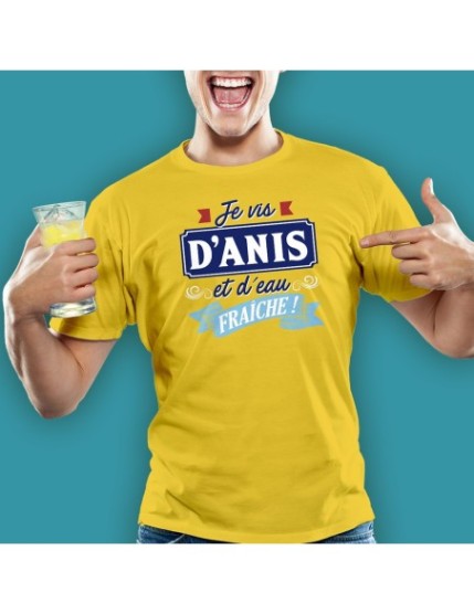 T Shirt Je Vis D Anis... Taille M Faites La Fête T shirt