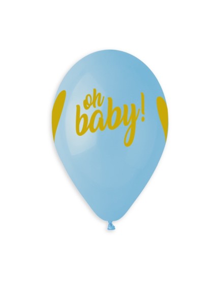 Sachet de 5 ballons anniversaire imprimé Oh Baby! Gold Faites La Fête Ballons & Arches
