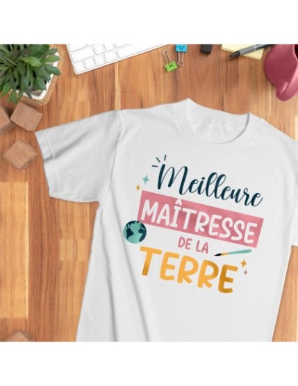 T Shirt Meilleure Maitresse Taille L Faites La Fête Maitre Maitresse  & Atsem