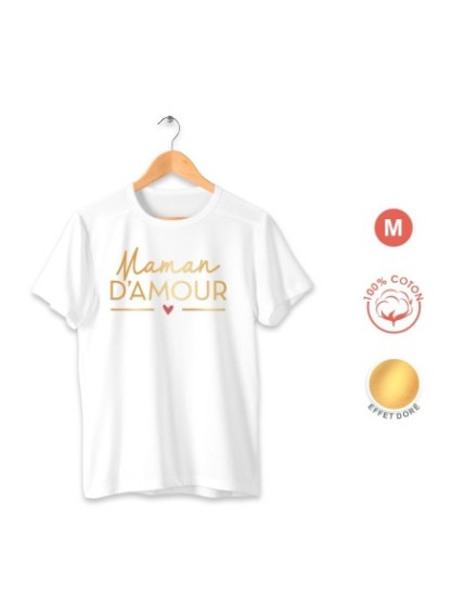 T Shirt Maman D Amour Taille M Faites La Fête T shirt