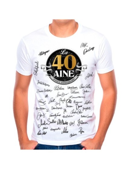 T Shirt Anniv 40 Aine Homme Faites La Fête T shirt