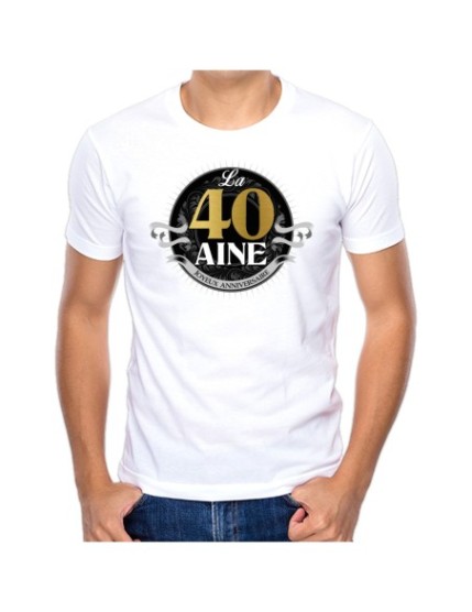 T Shirt Anniv 40 Aine Homme Faites La Fête T shirt