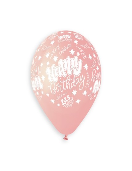 Sachet de 5 ballons anniversaire imprimé Happy birthday Faites La Fête Ballons & Arches