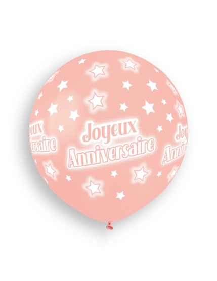 Sachet de 3 ballons anniversaire imprimé Joyeux Anniversaire Faites La Fête Ballons & Arches