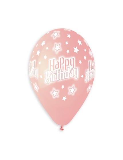 Sachet de 5 ballons anniversaire imprimé Happy Birthday Faites La Fête Ballons & Arches