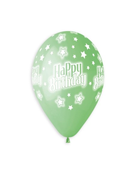 Sachet de 5 ballons anniversaire imprimé Happy Birthday Faites La Fête Ballons & Arches