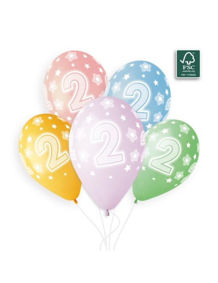 Sachet de 5 ballons anniversaire imprimé Birthday Anniversaire Faites La Fête Ballons & Arches