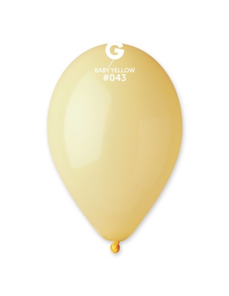Sachet de 10 ballons standard jaune bébé