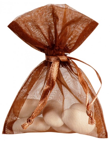 Sachet Organdi uni Chocolat