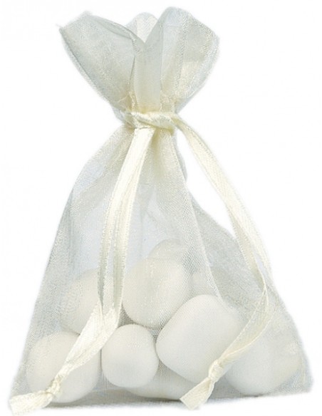 Sachet Organdi uni Ivoire
