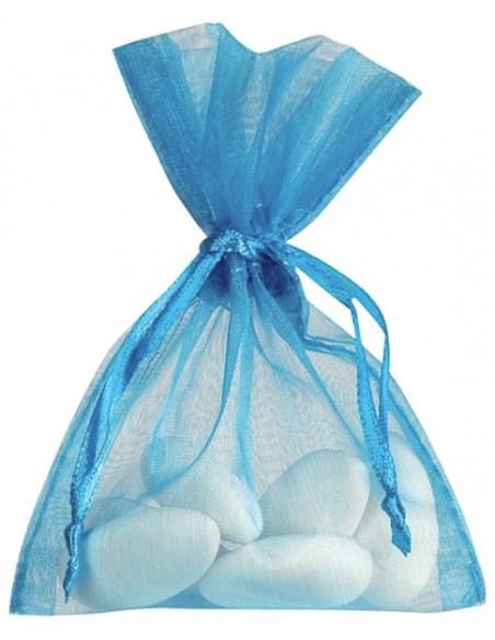 Sachet Organdi uni Turquoise