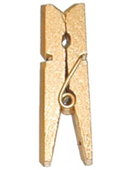Pince en bois métallisée Or