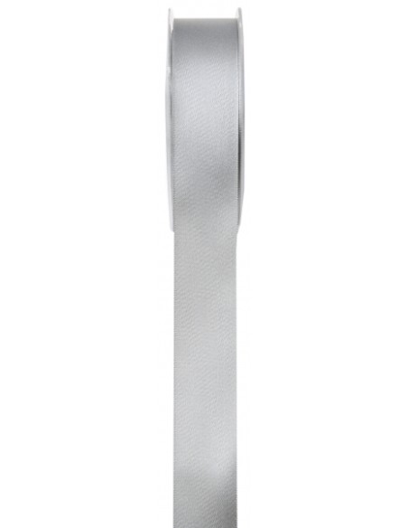 Ruban satin double face Gris
