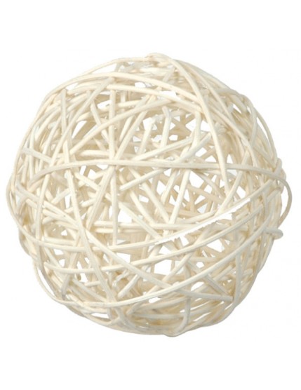 Assortiment boule rotin Blanc Faites La Fête Accessoires de décoration
