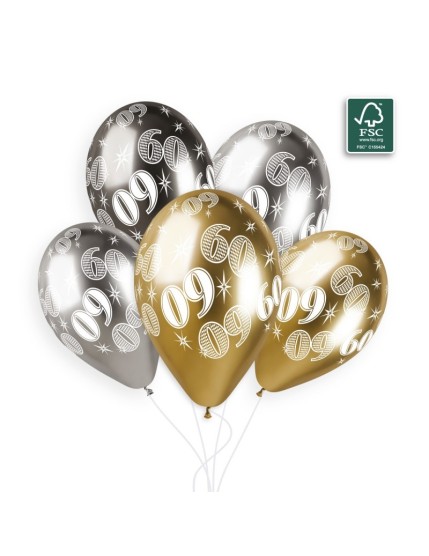 Sachet de 5 ballons anniversaire imprimé Birthday Anniversaire Shiny Faites La Fête Ballons & Arches