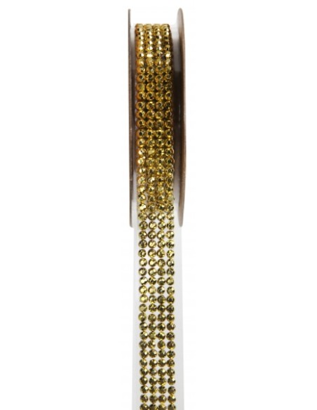Ruban strass autocollant Or