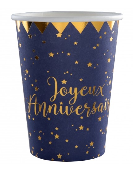 Gobelet Joyeux Anniversaire Bleu Faites La Fête Accessoires de décoration