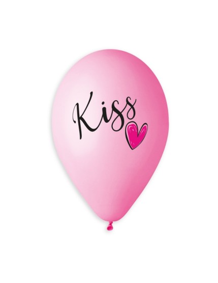 Sachet de 5 ballons anniversaire imprimé Love & Kiss Faites La Fête Ballons & Arches