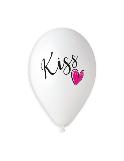 Sachet de 5 ballons anniversaire imprimé Love & Kiss Faites La Fête Ballons & Arches