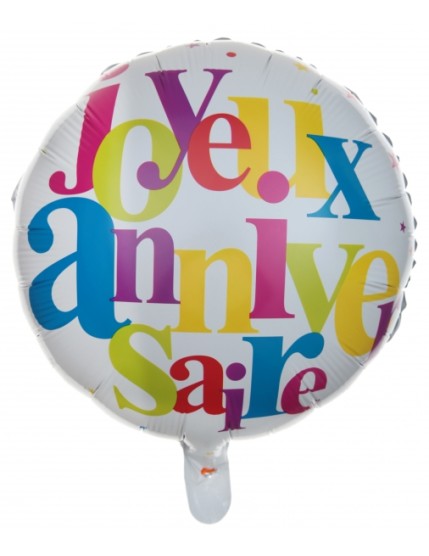 Ballon Alu Joyeux Anniversaire festif Multicolore Faites La Fête Accessoires de décoration