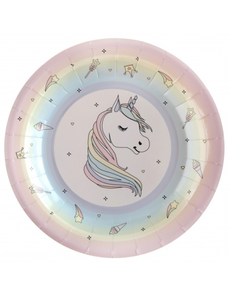 Assiette Licorne Rose