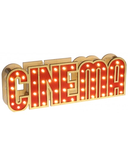 Lettres Cinéma lumineuses Rouge Faites La Fête Accessoires de décoration