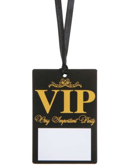 Marque-place VIP couronné ruban Noir