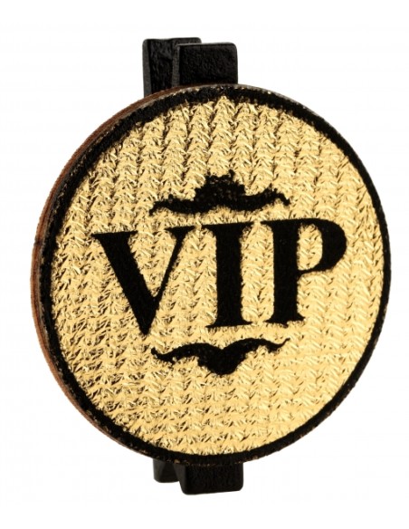 VIP couronné sur pince Or
