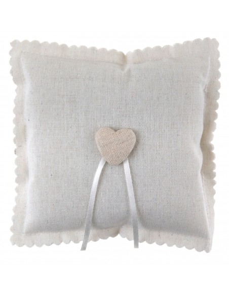 Coussin coeur Blanc
