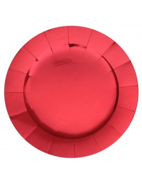 Sous assiette brillante Rouge