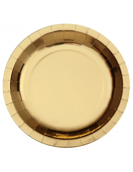 Assiette brillante Or