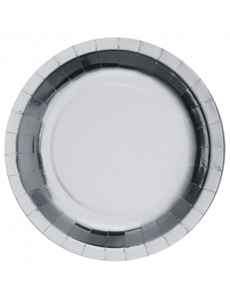 Assiette brillante Argent