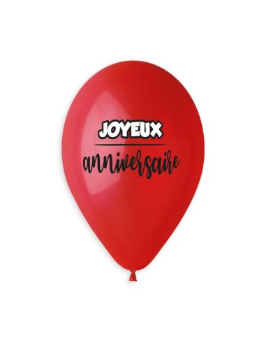 Sachet de 1 ballon anniversaire imprimé Joyeux Anniversaire Dimensions du  Ballon 80 cm Couleurs - texture Multicolore Dessins - Textes Joyeux  Anniversaire