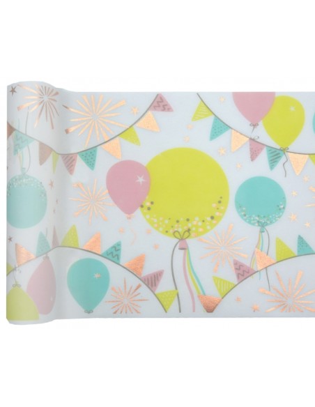 Chemin de table Anniversaire 1 An métal Multicolore