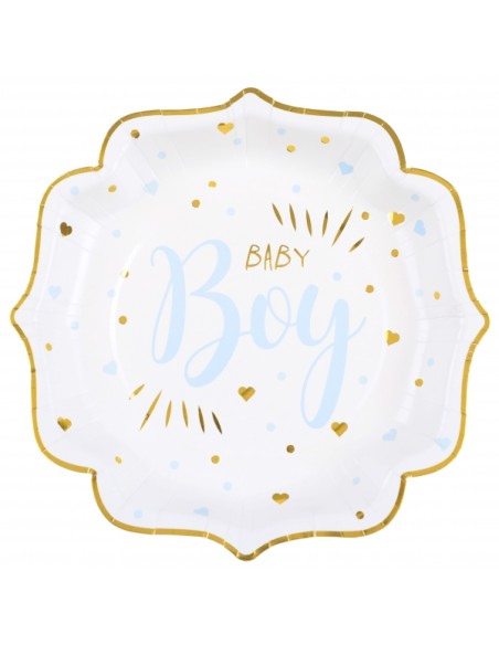 Assiette Baby shower Ciel