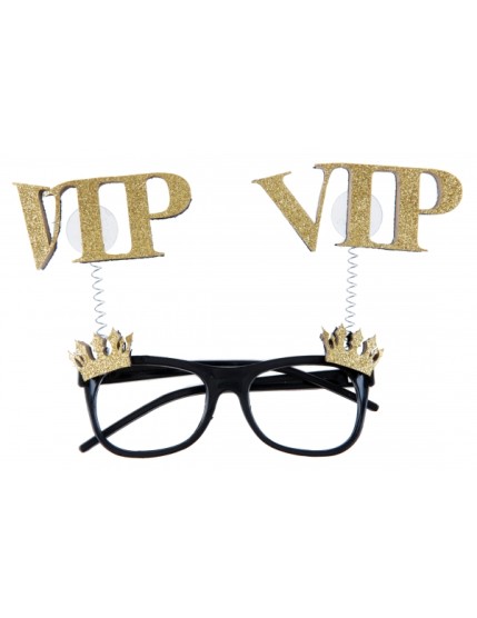 Lunettes VIP couronné pailletées Or Faites La Fête Accessoires de décoration