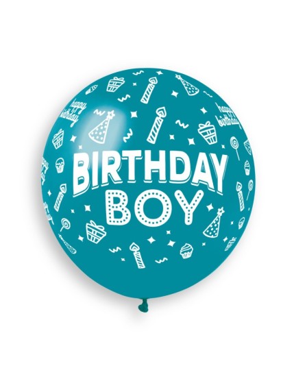 Sachet de 3 ballons anniversaire imprimé Birthday Boy Faites La Fête Ballons & Arches