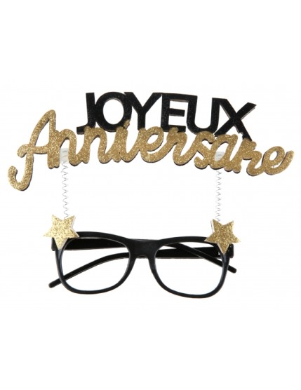 Lunettes Anniversaire Etincelant Or Faites La Fête Accessoires de décoration