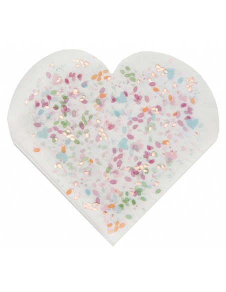 Serviette Mariage fleuri Multicolore