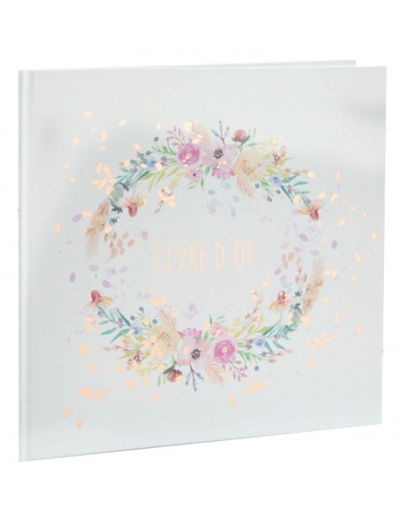 Livre d'or Mariage fleuri Multicolore