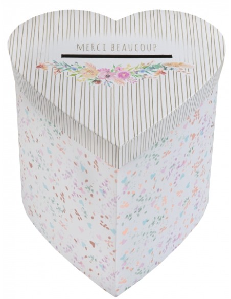 Tirelire Mariage fleuri Multicolore