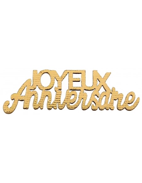 Déco à parsemer Joyeux Anniversaire métallisé Or