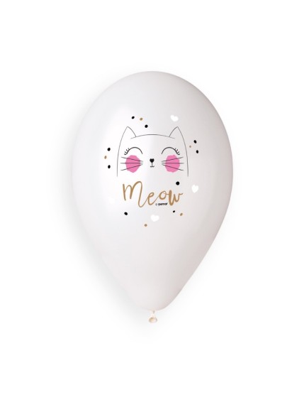 Sachet de 5 ballons anniversaire imprimé Meow & chic dots Faites La Fête Ballons & Arches